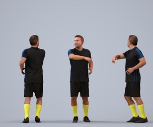 00565_Omar005 Adult Middle Eastern man exercising in athletic wear for sports visualization