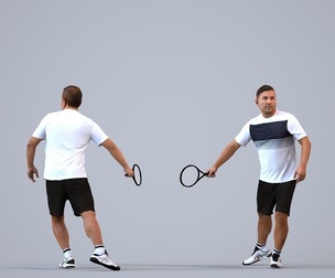 00566_Omar005 Adult Middle Eastern man exercising in athletic wear for sports visualization