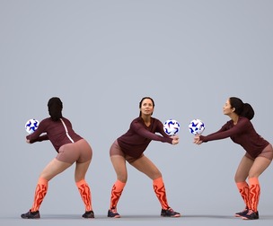 00567_Nicole004 Adult Caucasian woman crouching exercising in autumn or spring sportswear