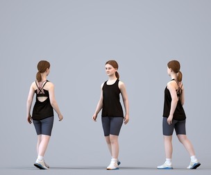 00576_Poppy005 Teen Caucasian female exercising outdoors in summer sportswear
