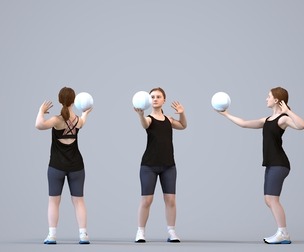 00576_Poppy006 Teen Caucasian female exercising in summer sportswear for fitness environments