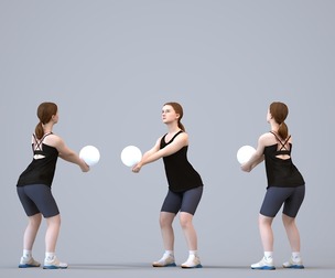 00576_Poppy003 Teen Caucasian female exercising in summer sportswear for fitness environments