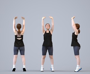 00576_Poppy004 Teen Caucasian female exercising in athletic wear for sports facilities