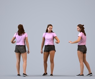 00577_Bella004 Teen Caucasian female standing in public space wearing summer clothing