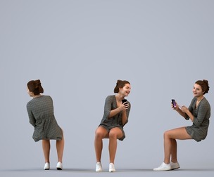 00579_Bella009 Teen Caucasian girl sitting at home with smartphone in transitional attire