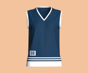 Girls Retro Striped Basketball Vest | Marvelous / Clo3d / obj / fbx