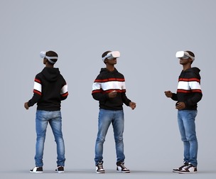00585_Jimmy015 Teen Black male standing in public space wearing autumn or spring attire