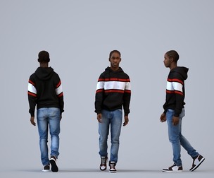 00585_Jimmy004 Teen Black male walking in public wearing casual transitional seasonal clothing