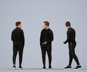 00586_Kyle007 Teen Caucasian male walking publicly with smartphone in transitional seasonal clothing