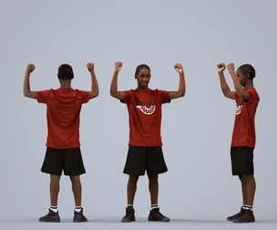 00587_Jimmy006 Teen Black male exercising in summer sportswear for fitness environments
