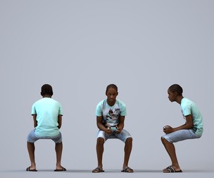 00589_Jimmy011 Teen Black male sitting comfortably at home in casual summer clothing
