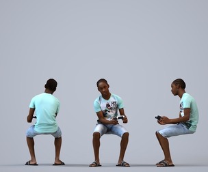 00589_Jimmy012 Teen Black male sitting casually at home in summer clothing