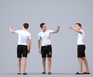 00590_Kyle006 Teen Caucasian male presenting in public wearing casual summer clothing