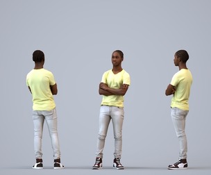 00593_Jimmy007 Teen Black male waiting in public space wearing casual summer clothing