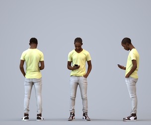 00593_Jimmy006 Teen Black male standing in public space with smartphone