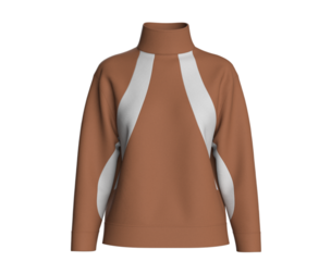 Girls Two-Tone Mock Neck Sweatshirt | Marvelous / Clo3d / obj / fbx