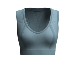 Girls V-Neck Sports Crop Top | Marvelous / Clo3d / obj / fbx