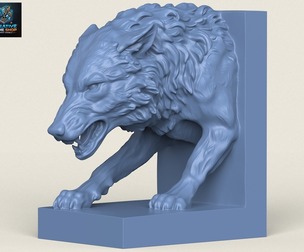 Wild Wolf Bookend