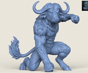 Fighter Buffalo Character Statue