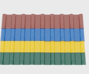 Roof Tile Polymer Corrugated Set