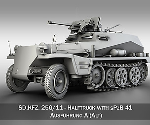 SD.KFZ 250/11 - Halftruck with sPzB 41