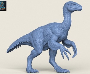 Wild Therizinosaurus Dinosaur