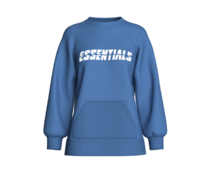 Girls Oversized Crewneck Sweatshirt With Pocket | Marvelous / Clo3d / obj / fbx