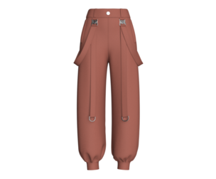 Girls Suspender Strap Utility Pants | Marvelous / Clo3d / obj / fbx