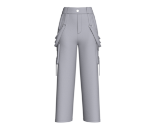 Girls Techwear Strap Detail Cargo Pant | Marvelous / Clo3d / obj / fbx