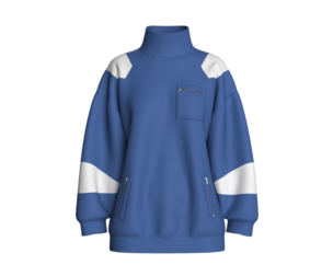 Girls Two-Tone Drop Shoulder Sweatshirt | Marvelous / Clo3d / obj / fbx