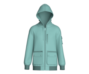 Men Full-Zip Hooded Jacket With Multi Pockets | Marvelous / Clo3d / obj / fbx