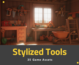 Stylized Tools Pack - 35 Game Assets