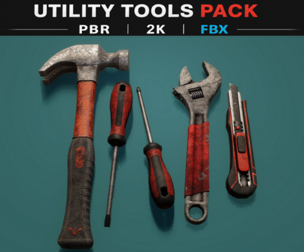 Utility Tools Pack | Game Ready PBR Props