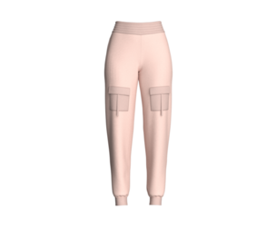 Girls Cargo Jogger With Pockets | Marvelous / Clo3d / obj / fbx
