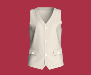 Girls Classic Tailored Vest | Marvelous / Clo3d / obj / fbx