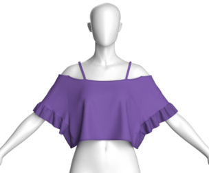 Girls Cropped Blouse | Marvelous / Clo3d / obj / fbx