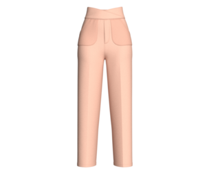 Girls Cross-Front High Waisted Pant | Marvelous / Clo3d / obj / fbx