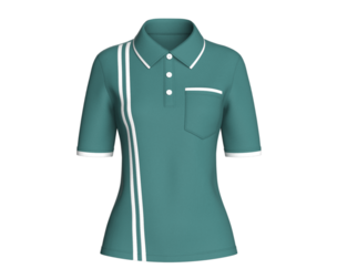 Girls Double Stripes Polo Shirt | Marvelous / Clo3d / obj / fbx