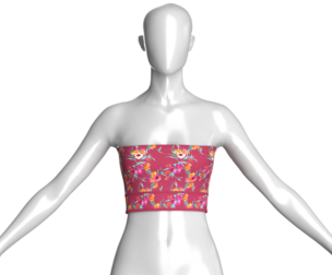 Girls Floral Tube Top | Marvelous / Clo3d / obj / fbx