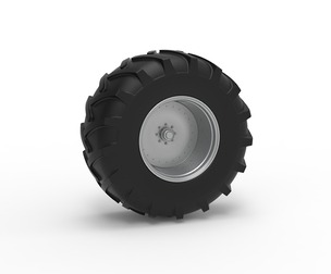 Rear wheel of Vintage Pulling tractor Version 4 Scale 1:25