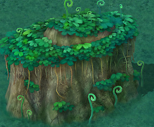 Cartoon version - spore forest terrain