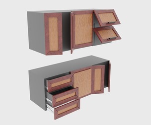 Wooden Cabinet Front Set
