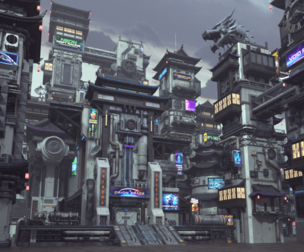 Scifi Future Chinese Cyberpunk Building Vol 1
