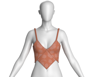 Girls Summer Crop Bralette | Marvelous / Clo3d / obj / fbx
