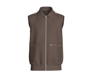 Men Sleeveless Zip-Up Jacket | Marvelous / Clo3d / obj / fbx