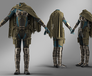 Post-Apocalyptic Scavenger Armor | High Poly & Low Poly | 4K PBR Textures
