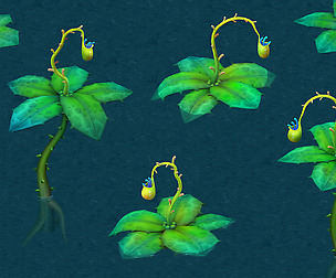 Cartoon version - hanging hanging flowers