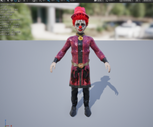 Stylized Fantasy Joker Male Character  Fully Rigged  Blendshapes for UE5