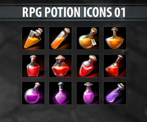 RPG Potion Icons 01