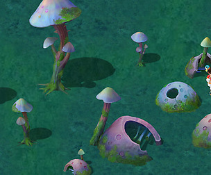 Cartoon version - fossil spores
